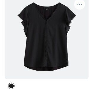 Fortune + Ivy Frankie Flutter Sleeve Blouse Large